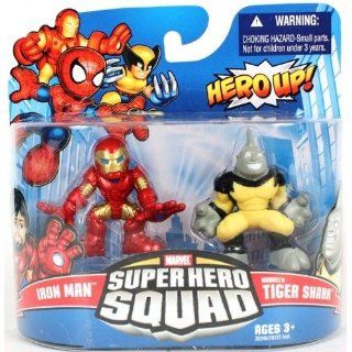 Marvel Superhero Squad Series 20 Mini 3 Inch Figure 2Pack Iron Man Tigershark: Toys & Games