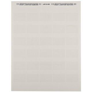 Brady LAT 53 361 1 1.5" Width x 1.5" Height, B 361B Self Laminating Polyester, Matte Finish White/Translucent Laser Printable Label (Pack of 1000): Industrial & Scientific