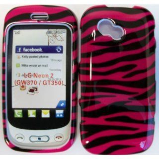LG NEON 2 GW370 BLACK / HOT PINK ZEBRA CASE: Cell Phones & Accessories