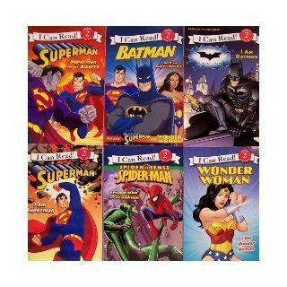 Superhero Collection   Superman Versus Bizarro / I Am Superman / Spider man Versus the Scorpion / I Am Batman / Batman Neet the Super Heroes / Wonder Woman (I Can Read, Level 2): Chris Strathearn: 9780062080486: Books