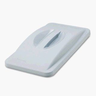 Rubbermaid Commercial Plastic Slim Jim Waste Handle Top, Rectangular, 11.3" Width x 20.375" Depth x 2.75" Height, Light Gray: Health & Personal Care