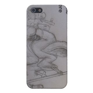 Grim Reaper Death Pencil Drawing i iPhone 5 Cases