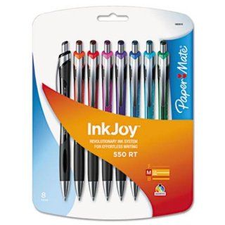 InkJoy 550 Retractable Ballpoint Pens, Medium Point, Assorted Ink Colors, 8 Pack : Ballpoint Pens : Office Products