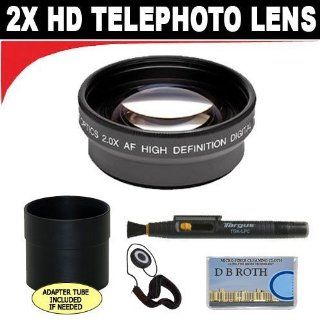 2x Digital Telephoto Professional Series Lens + Lens Adapter Tube (If Needed) + Lenspen + Lens Cap Keeper + DB ROTH Micro Fiber Cloth For The Panasonic HDC TM900, SD800, SD900, HS900 Camcorder : Digital Camera Accessory Kits : Camera & Photo