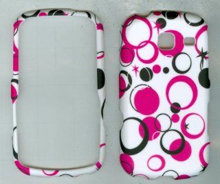 White Pink Pattern Faceplate Hard Protector Cover Case for Samsung Sch s380c: Cell Phones & Accessories