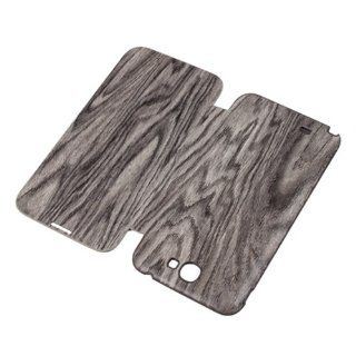 Generic Gray Flip Woods PU Leather Battery Case for Samsung Galaxy Note 2 II N7100: Cell Phones & Accessories
