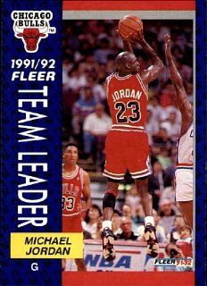 1992 Fleer   Team Leader   Michael Jordan   Chicago Bulls   Card 375: Sports & Outdoors
