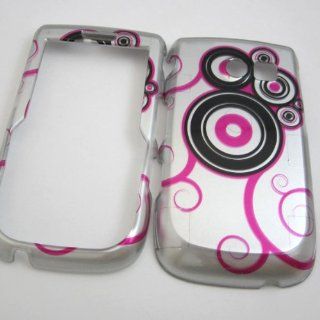Hard Phone Cases Covers Skins Snap on Faceplate Protector for Samsung Sch r375c R375c Straight Talk Pink on Silver Vine (Wholesale Price) Cell Phones & Accessories