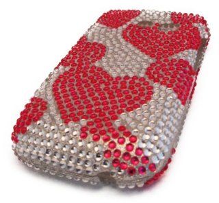 Samsung R375c Straight Talk Silver Pink Heart Valentine Bling Jewel Diamond Bedazzle Dazzle CASE SKIN COVER PROTECTOR: Cell Phones & Accessories