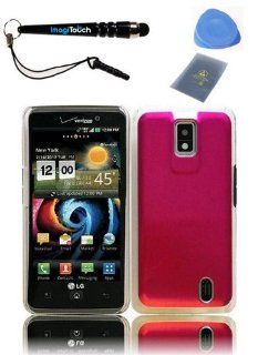 IMAGITOUCH(TM) 4 Item Combo LG Spectrum VS920 Metal Cover   Hot Pink (Stylus pen, ESD Shield bag, Pry Tool, Phone Cover): Cell Phones & Accessories