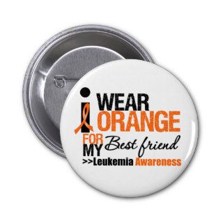 I Wear Orange For My Best Friend Button