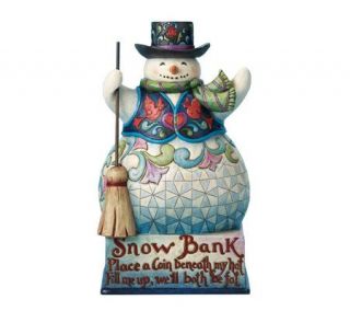 Jim Shore Heartwood Creek Snowman Snow Bank —
