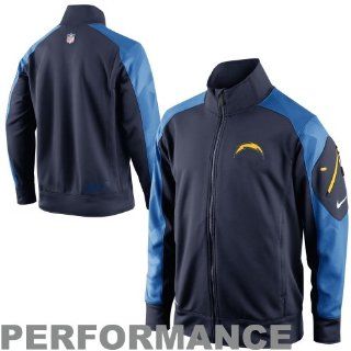 Nike San Diego Chargers Fly Speed Full Zip Performance Jacket   Navy Blue/Light Blue : Sports Fan Outerwear Jackets : Sports & Outdoors