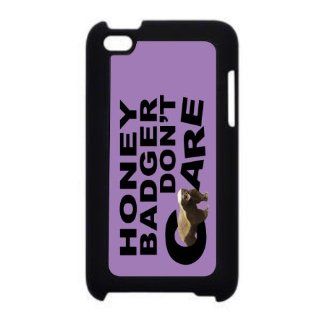 Rikki KnightTM Honey Badger Don't Care on Violet Design iPod Touch Black 4th Generation Hard Shell Case: Computers & Accessories