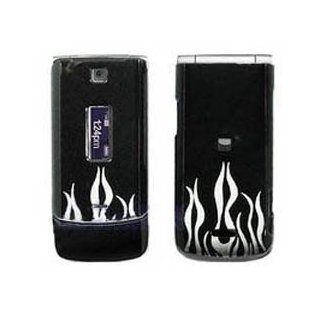 Fits Motorola W385 Verizon Cell Phone Snap on Protector Faceplate Cover Housing Case   Silver Flame: Everything Else