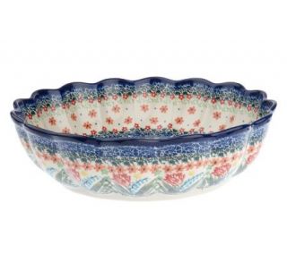 PolishStoneware Fluted Bowl —