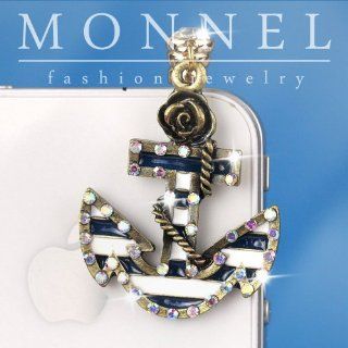 ip386 Cute Sea Boat Anchor Anti Dust Plug Cover Charm for iPhone Cell Phone Cell Phones & Accessories