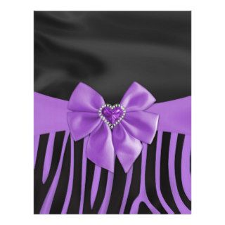 Beautiful chic elegant silk fabric effects zebra customized letterhead