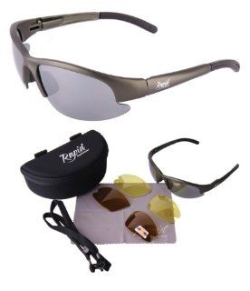 Lightweight POLARISED FISHING SUNGLASSES with Interchangeable Polarized Anti Glare and Low Light Lenses. UV (UVA / UVB) Protection. For Men & Women. TR90 Silver Gray Frame  Fishing Equipment  Sports & Outdoors
