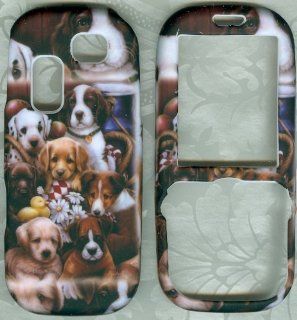 Cute Puppies T404g Hard Faceplate Cover Phone Case for Samsung Gravity 2 T469 Sgh t404g: Cell Phones & Accessories