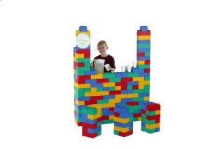 Jumbo Blocks Jumbo Set Plastic Interlocking Building Blocks: Toys & Games