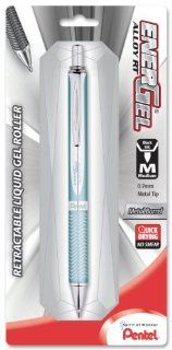 Pentel EnerGel Alloy RT Premium Liquid Gel Pen, 0.7mm, Aquamarine Barrel, Black Ink, 1 Pack (BL407LSBPA) : Gel Ink Rollerball Pens : Office Products