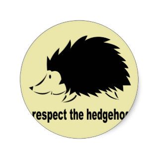 Respect The Hedgehog Round Stickers