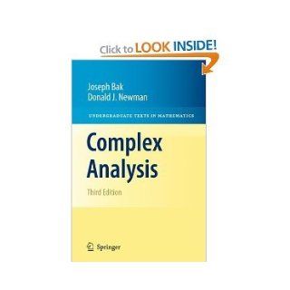Complex Analysis 3rd (Third) Edition byNewman Newman Books