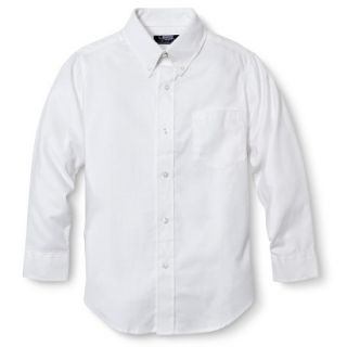 French Toast Boys School Uniform Long Sleeve Oxford Shirt   White 16