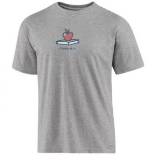 Life is good. Mens Crusher Tee   Class Act   Heather Gray (XL): Clothing