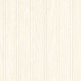 Beadboard/Wainscoting Wallpaper  Cream: Kitchen & Dining