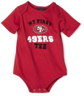 NFL Infant/Toddler Boys' San Francisco 49Ers "My First Tee" Onesie (Red, 12 Months) : Sports Fan T Shirts : Clothing