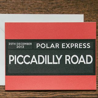 personalised polar express card by milly's cottage