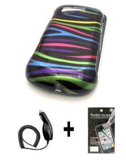 BUNDLE Samsung S425G SGh 425G Rhasta Zebra Multi Color + MIRROR LCD + CAR CHARGER Gloss Case Skin Cover Faceplate Mobile Phone Accessory: Cell Phones & Accessories