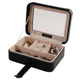 Mele & Co. Rio Glass Top Jewelry Box in Black