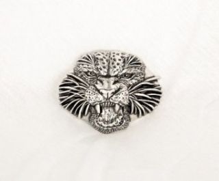 Heavy Metal Panther Head Belt Buckle Jungle Cat Clothing