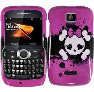 Pink Skull Hard Case Cover for Motorola Theory WX430: Cell Phones & Accessories