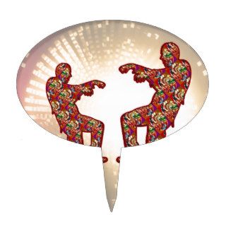 HAPPY CELEBRATIONS Print ZOMBIE MOON Dance Cake Toppers