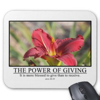 It is more blessed to give than receive Acts 2035 Mousepad