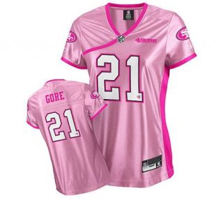 NFL 49ers Frank Gore Womens Be Luvd Pink Jersey —