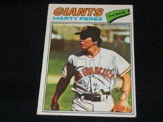 San Francisco Giants Marty Perez Signed Auto 1977 Topps Card #438 TOUGH J29: Sports Collectibles
