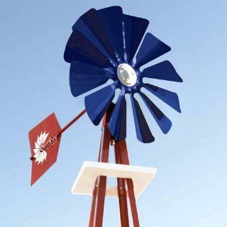 9' Red, White & Blue Backyard Windmill: Patio, Lawn & Garden