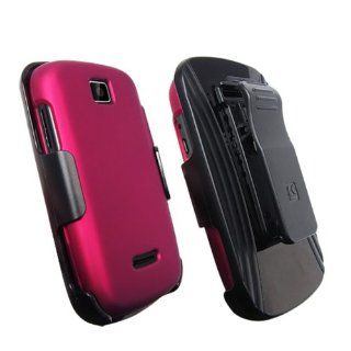 Motorola Theory WX430 Rose Pink Cover Case + Kickstand Belt Clip Holster + Naked Shield Screen Protector: Cell Phones & Accessories