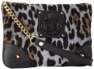 Juicy Couture Animal Printed Velour Louisa YHRU3671 Cross Body Bag,GREY,One Size: Shoes