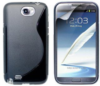 LambeMu   S Line TPU Case for Samsung Galaxy Note II / N7100 (Black): Cell Phones & Accessories