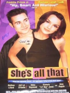 Freddie Prinze Jr. Rachel Leigh Cook She's All That Signed Autographed 27 x 40 Theatre Movie Poster Loa Entertainment Collectibles