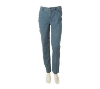 Denim & Co. Regular Modern Waist Straight Leg 5 Pocket Jeans —