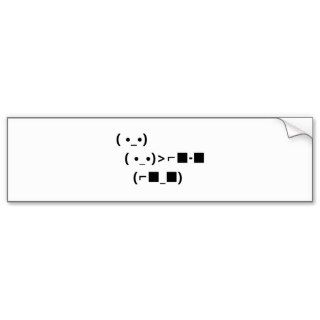 ASCII Unicode Sunglasses Deal With It Bumper Sticker