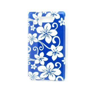 Blue White Hard Snap On Cover Case for Motorola Triumph WX435: Cell Phones & Accessories