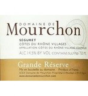 Domaine de Mourchon Cotes du Rhone Villages Seguret Grand Reserve 2010: Wine
